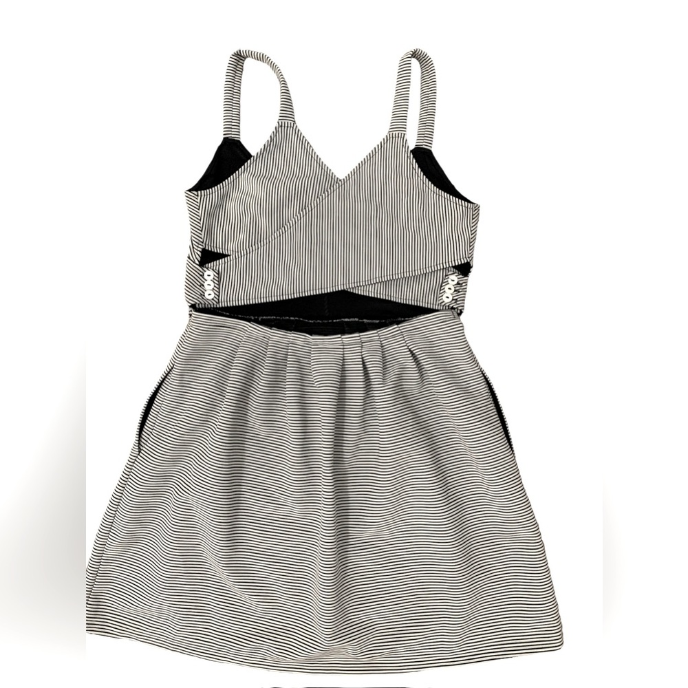 Ark & Co Cut Out Pinstripe dress